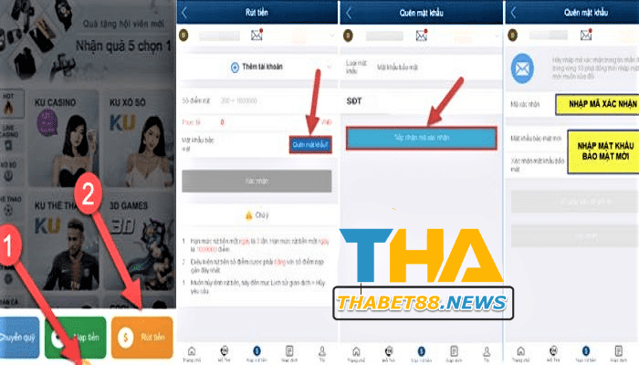 Quên mật khẩu Thabet? Cách lấy lại mật khẩu rút tiền Thabet